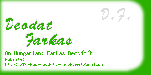 deodat farkas business card